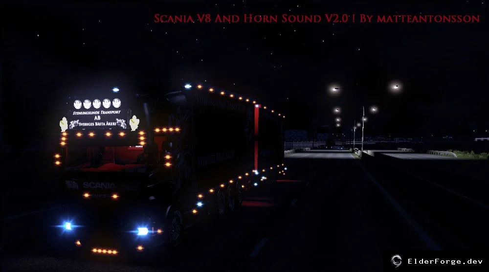 Обложка мода: Scania V8 Engine &amp; Horn Sound Pack for Euro Truck Simulator 2 – версия 2.0