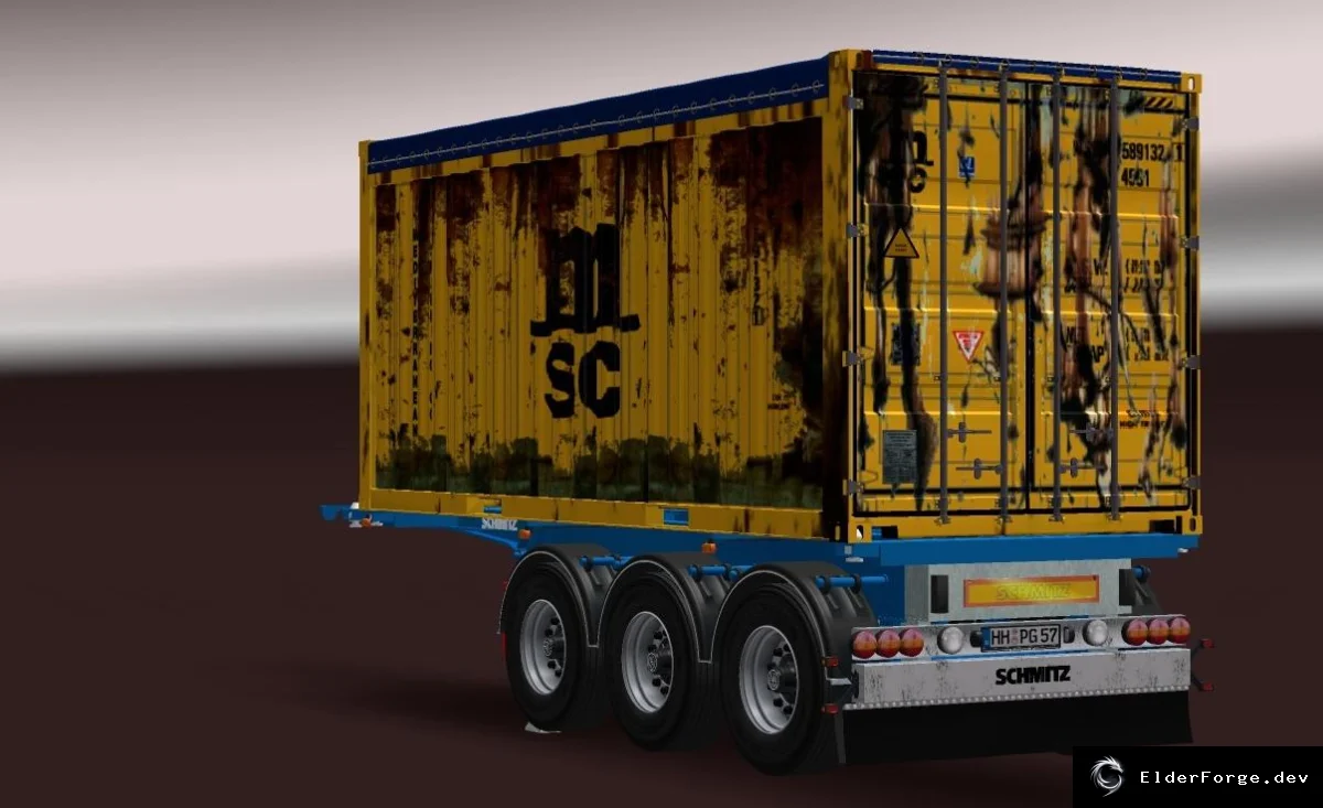 Обложка мода: Schmitz 20ft Open Top Container – новые скины и поддержка патча 1.25/1.26 для ETS2