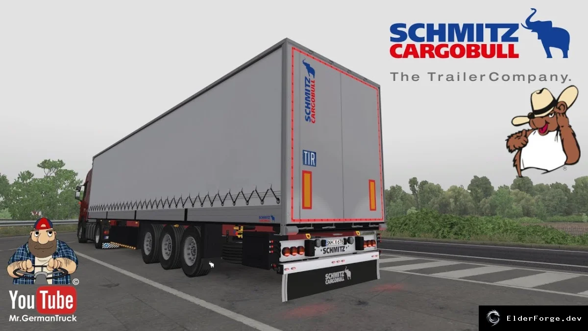 Обложка мода: Schmitz Mega Pack – 4 автономных трейлера, 60 скинов и AO‑текстуры для ETS2