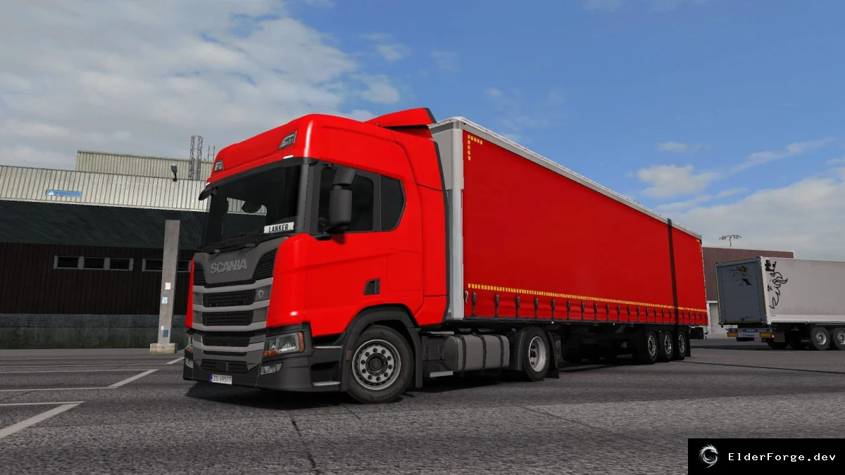 Обложка мода: Schmitz S.CS Mega – Прицеп с низкой платформой для Euro Truck Simulator 2 (ETS2)