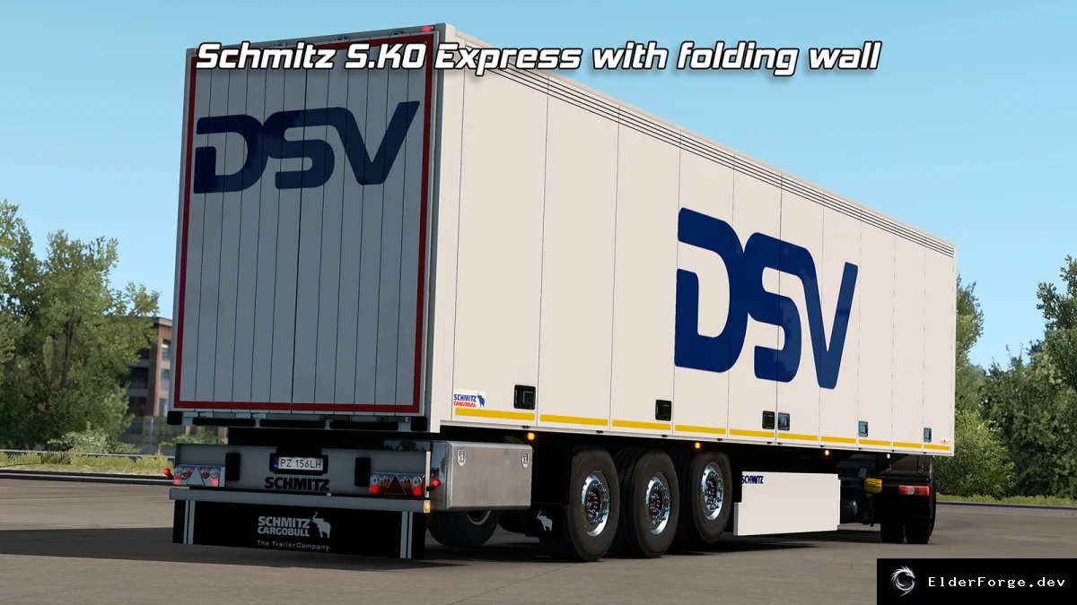 Обложка мода: Schmitz S.KO Express – полуприцеп для Euro Truck Simulator 2 (v1.32)