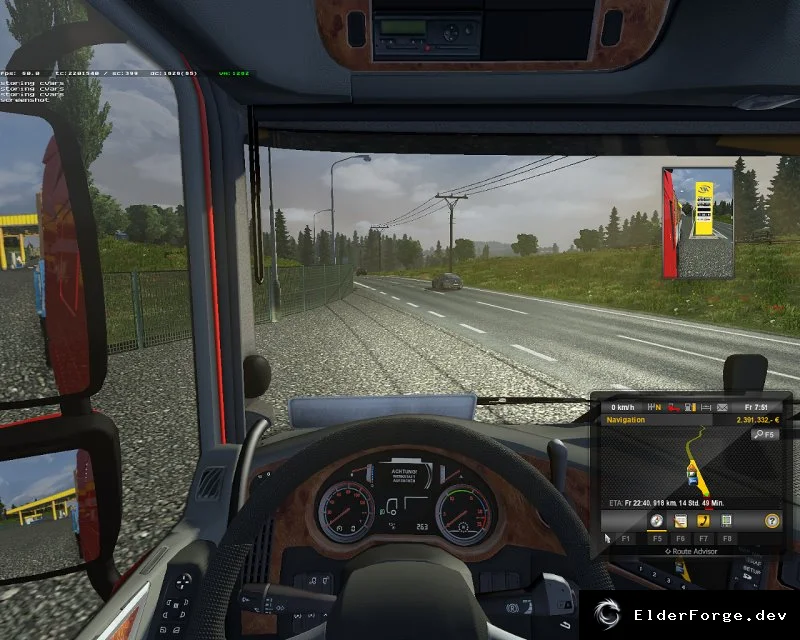 Обложка мода: Seat Position Mod – изменённое расположение камеры водителя в ETS2