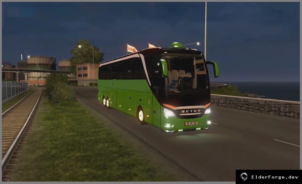 Обложка мода: Setra 517HDH – новый грузовик с уникальным салоном и звуками для Euro Truck Simulator 2