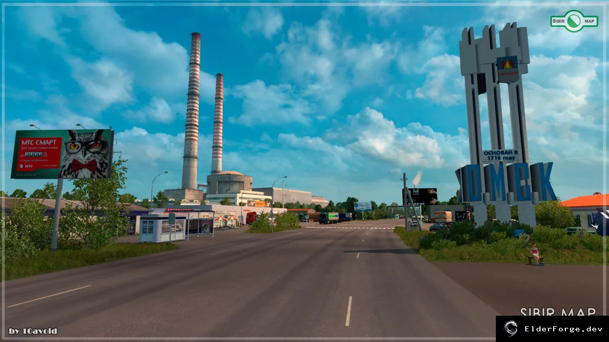 Обложка мода: SibirMap – новая карта Сибири для Euro Truck Simulator 2 (ETS2) v0.1.0