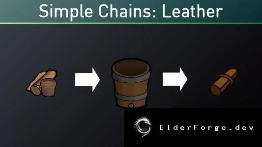 Simple Chains: Leather – расширенная обработка кожи в RimWorld