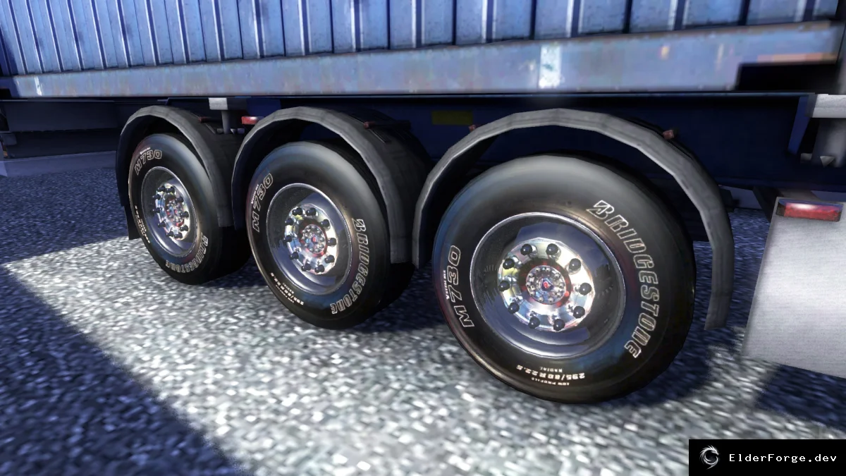 Обложка мода: Шины Bridgestone M730 для полуприцепов в Euro Truck Simulator 2