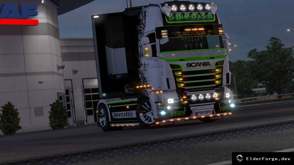 Обложка мода: Скин Abstract для Scania Topline RS и Longline (RJL) + прицеп – ETS2