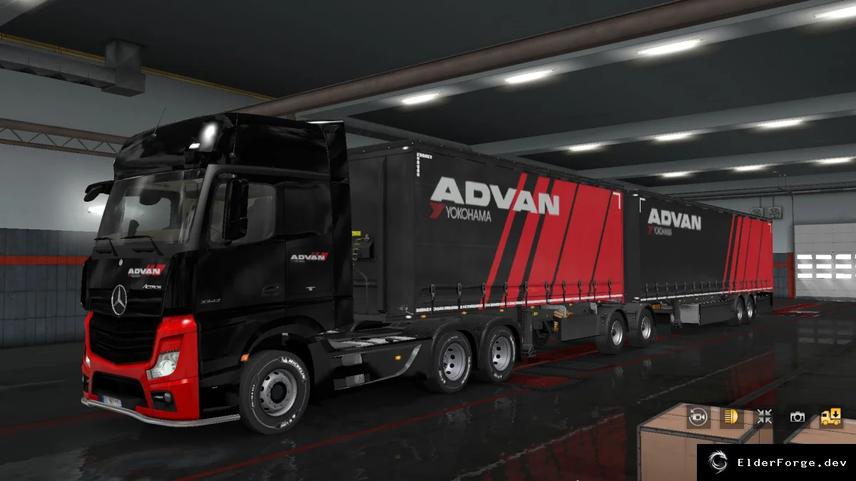 Обложка мода: Скин Advan для прицепов и грузовиков в Euro Truck Simulator 2 – совместим с DAF, Renault, Vo…