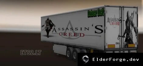 Обложка мода: Скин Assassin's Creed для Euro Truck Simulator 2 – уникальный внешний вид грузовика