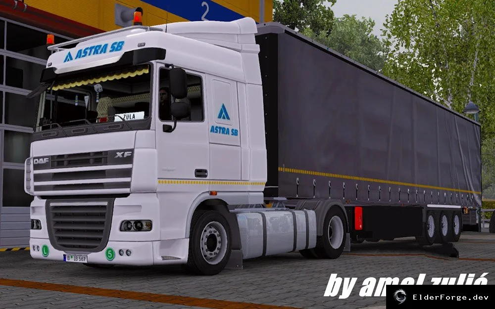 Обложка мода: Скин Astra SB для DAF XF и автономного прицепа Krone – ETS2