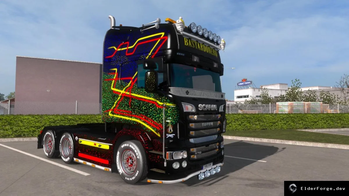 Обложка мода: Скин BASTADONERO для Scania RJL TOPLINE – Euro Truck Simulator 2
