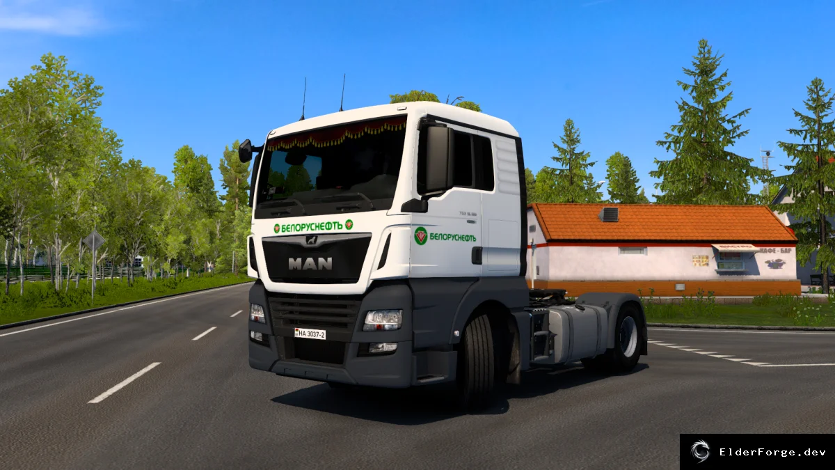 Обложка мода: Скин BELORUSNEFT для MAN TGX E6 – Euro Truck Simulator 2