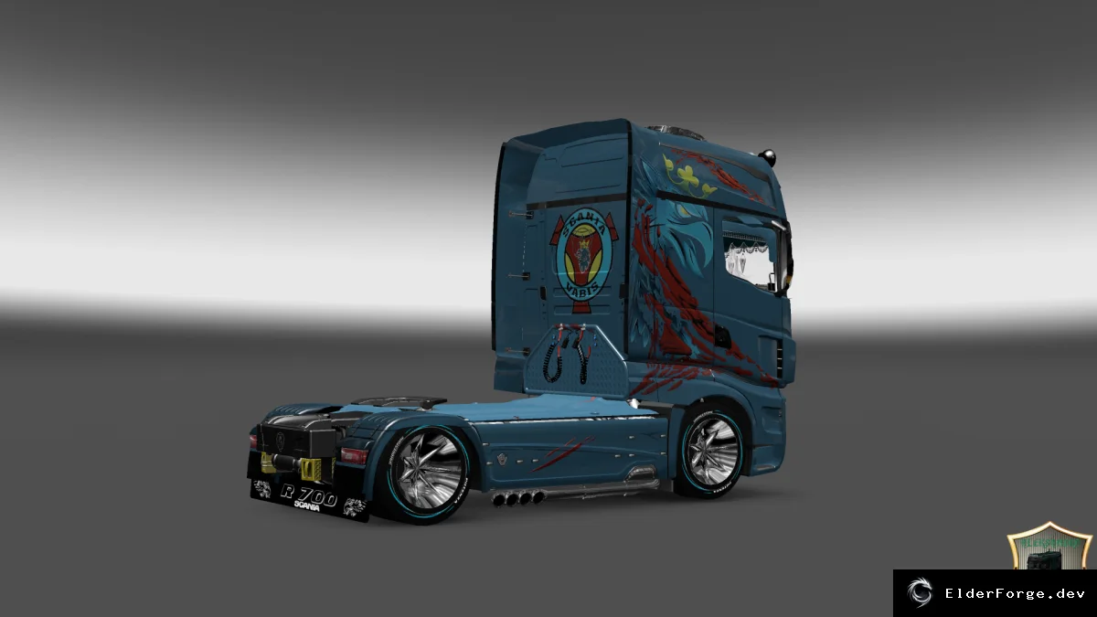 Обложка мода: Скин Blue Griffin для Scania R700 в Euro Truck Simulator 2