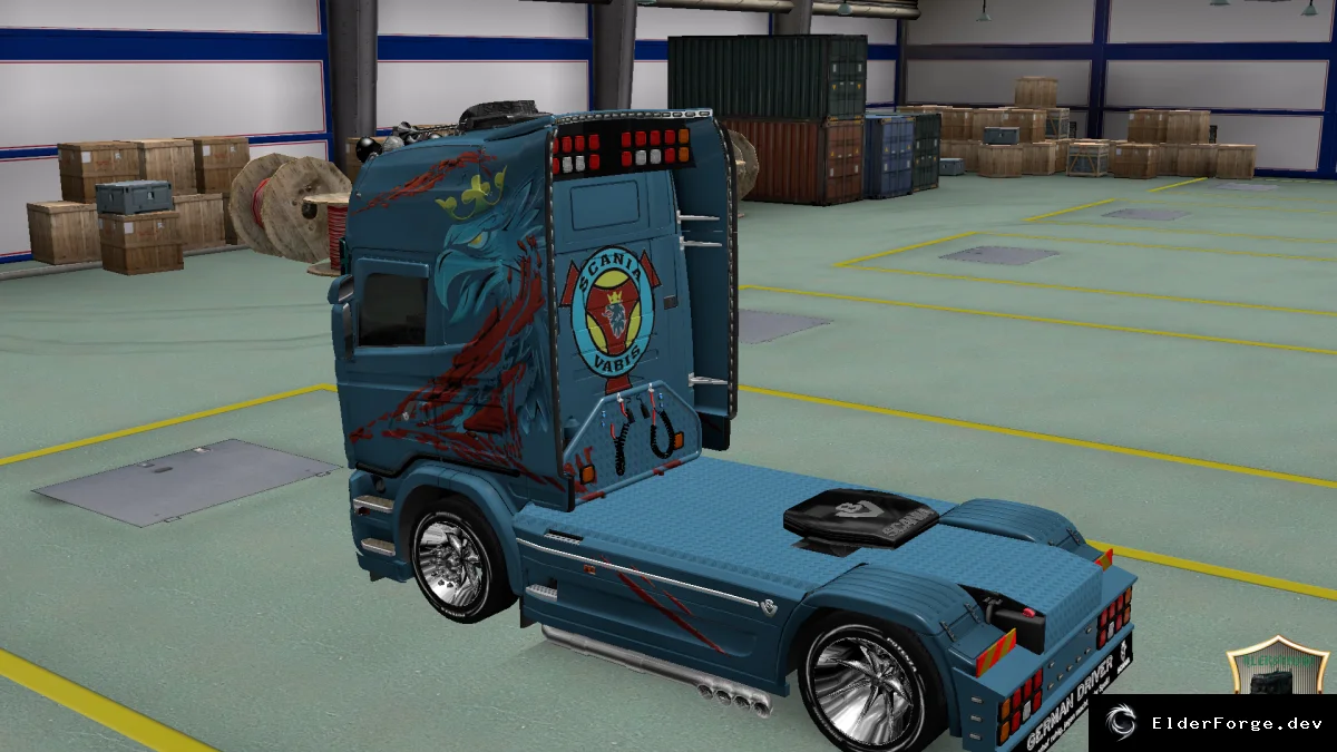 Обложка мода: Скин Blue Griffin для Scania Streamline – ETS2