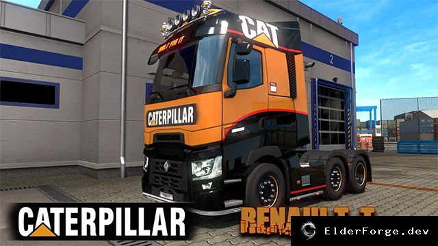 Обложка мода: Скин CAT для Renault T SCS в Euro Truck Simulator 2 (ETS2) 1.35.x
