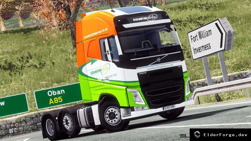 Обложка мода: Скин Countrystyle Recycling для Volvo FH 2013 в ETS2 + световой лайтбокс