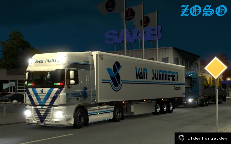 Обложка мода: Скин DAF XF 50k и прицеп Van Summeren Expedite – реалистичные текстуры для ETS2