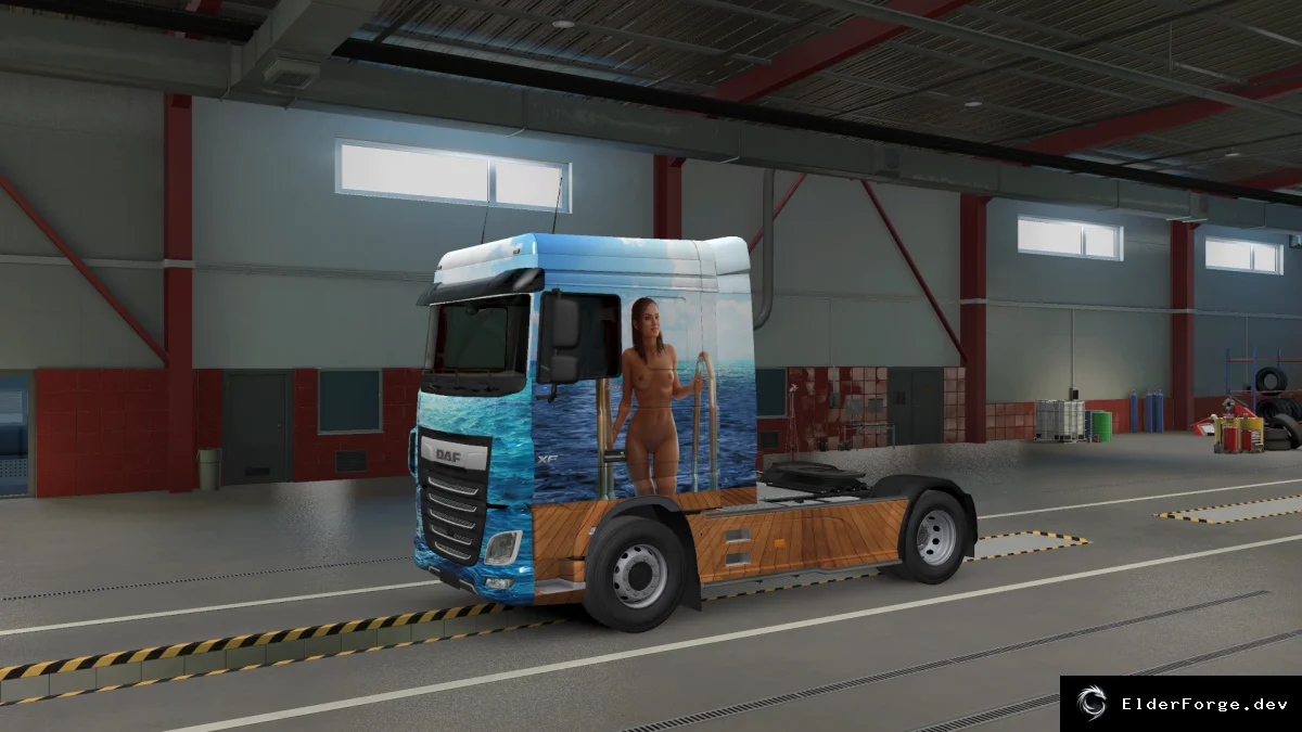 Обложка мода: Скин DAF XF в стиле Ray Star Wars для Euro Truck Simulator 2