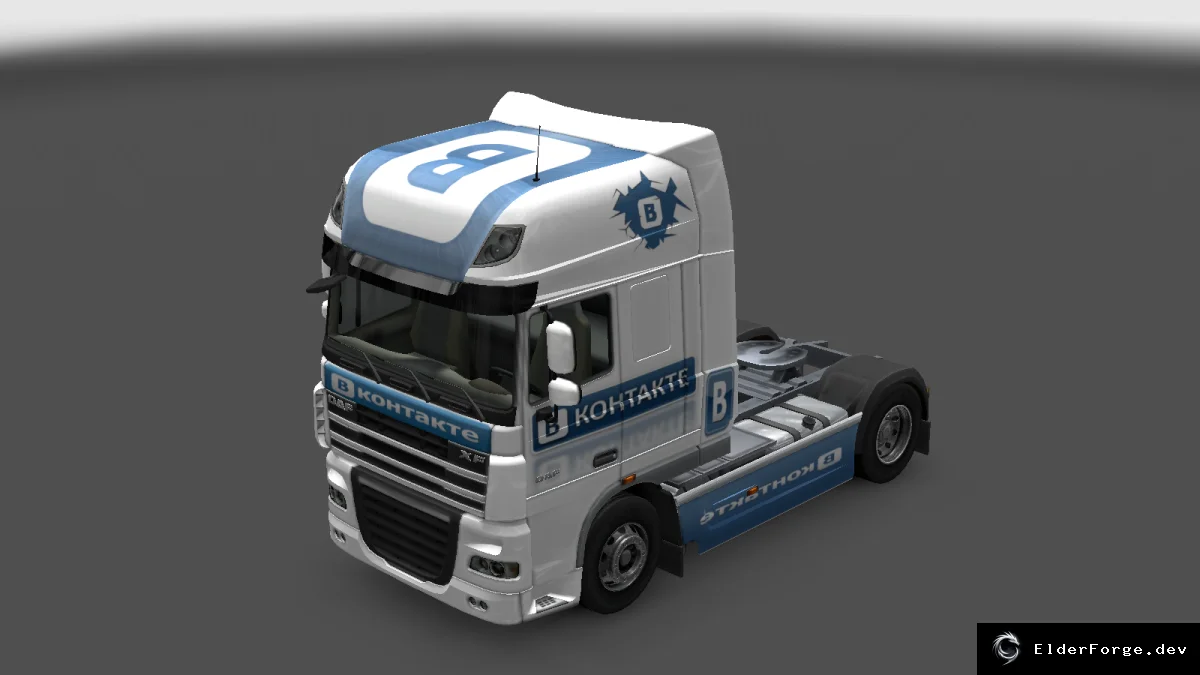 Обложка мода: Скин DAF XF в стиле ВКонтакте для Euro Truck Simulator 2