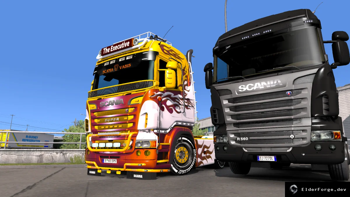 Обложка мода: Скин Devourer of Roads для Scania R&amp;S Highline – Euro Truck Simulator 2