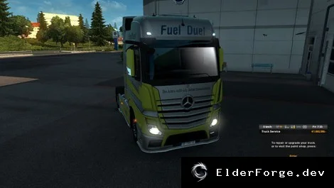 Обложка мода: Скин Fuel Duel Metallic для Mercedes Actros MP4 – Euro Truck Simulator 2