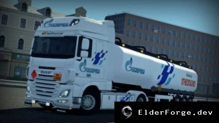 Обложка мода: Скин Газпром для DAF E6 в Euro Truck Simulator 2