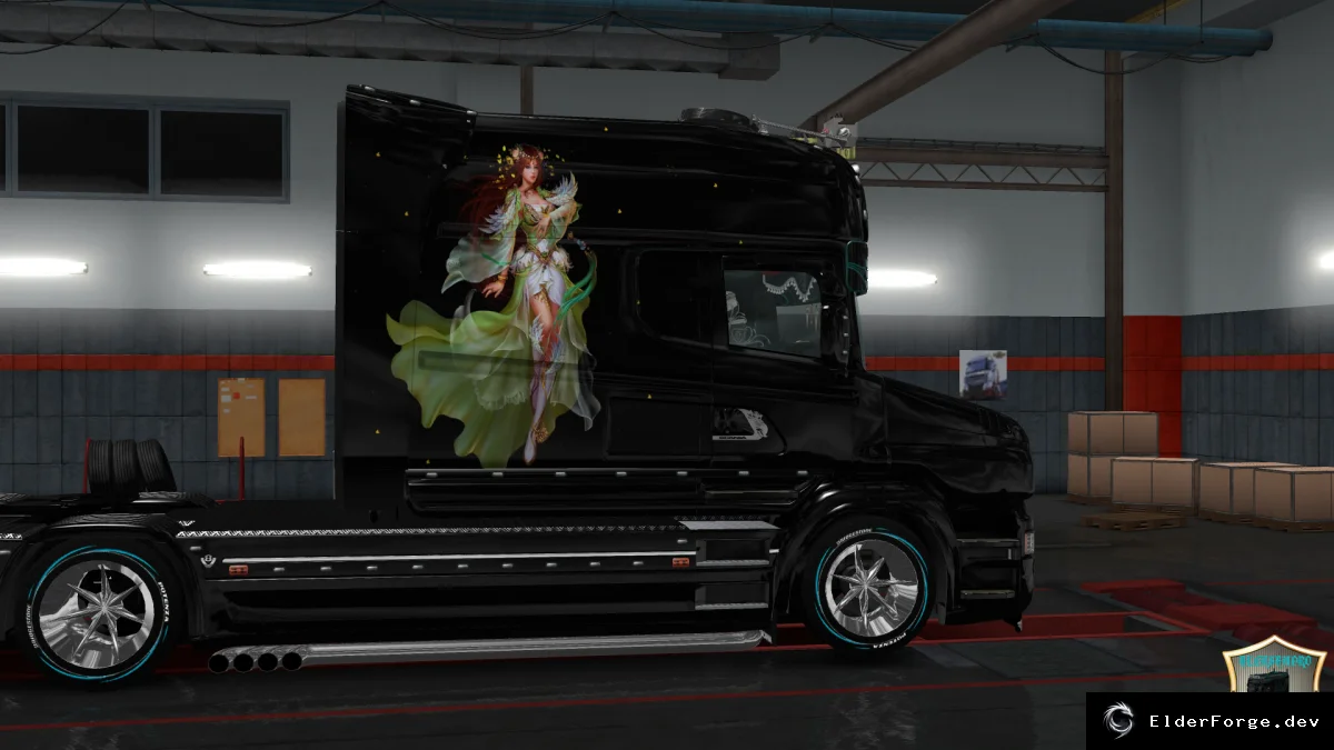 Обложка мода: Скин «Girl v3» для Scania RS Longline – Euro Truck Simulator 2