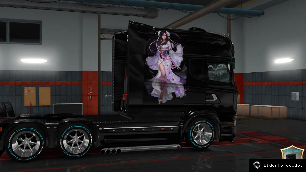 Обложка мода: Скин «Girl v4» для Scania RS Longline – Euro Truck Simulator 2