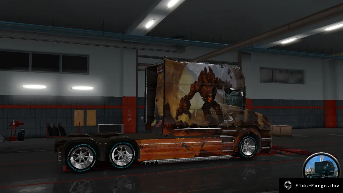 Обложка мода: Скин Golem для Scania T Longline – Euro Truck Simulator 2