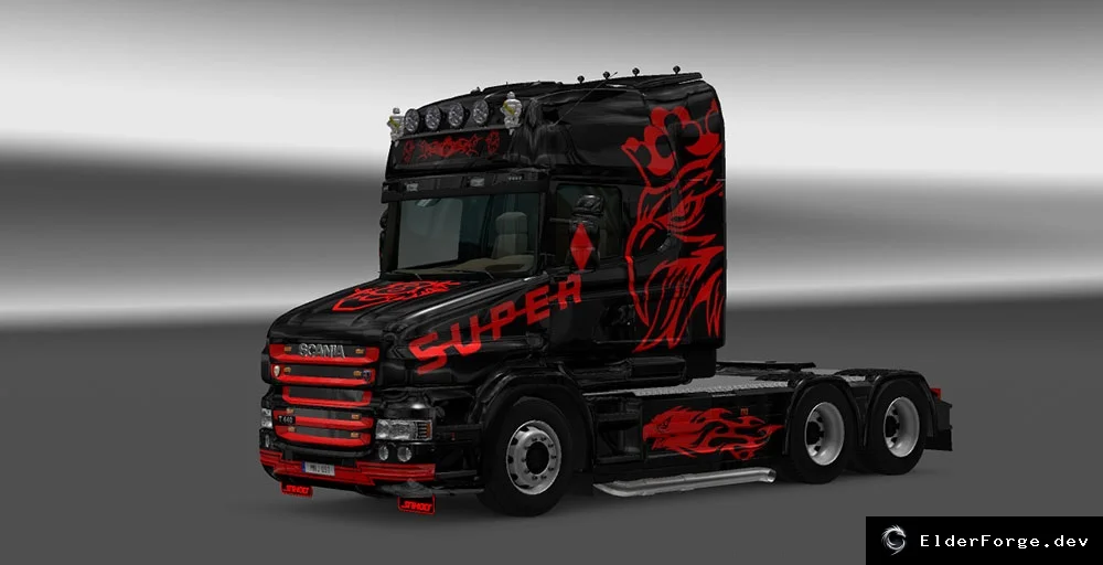 Обложка мода: Скин Grief для Scania T – новый внешний вид в Euro Truck Simulator 2