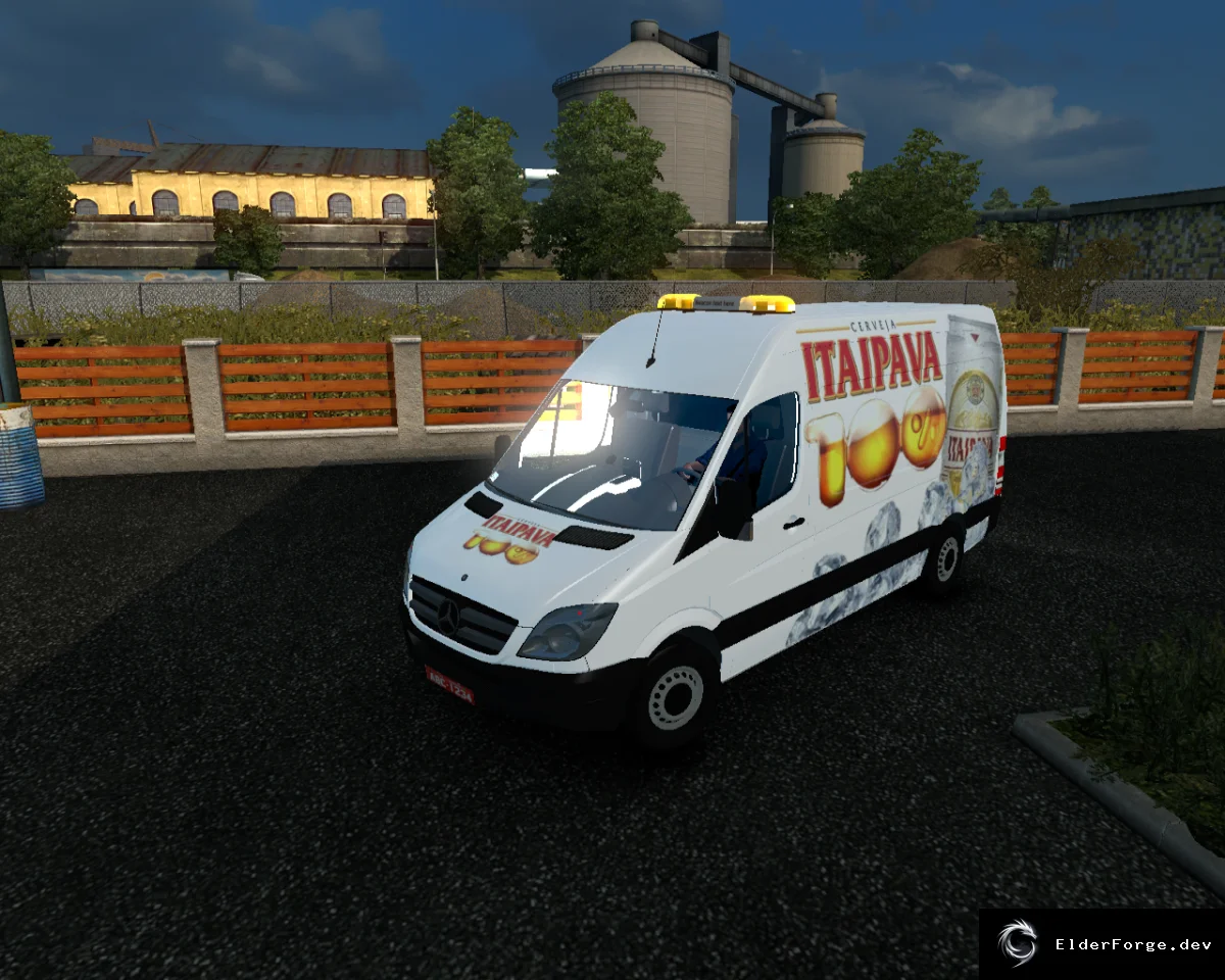 Обложка мода: Скин Itaipava для Mersedec Sprinter – новый внешний вид в Euro Truck Simulator 2