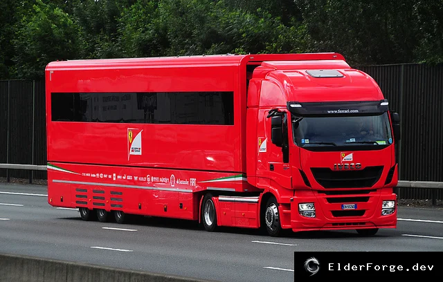 Обложка мода: Скин Iveco Ferrari + Прицеп для Euro Truck Simulator 2