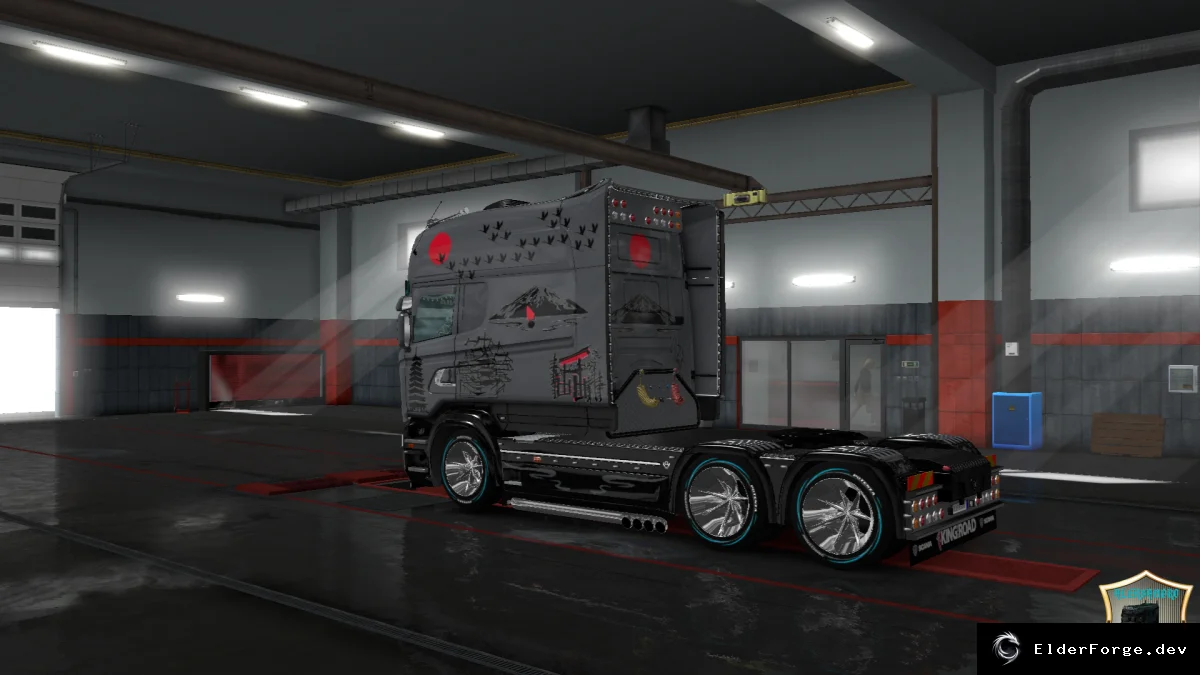 Обложка мода: Скин Japan Style v1 для Scania RS Longline – Euro Truck Simulator 2