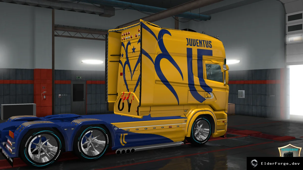 Обложка мода: Скин Juventus v1 для Scania RS Longline – Euro Truck Simulator 2