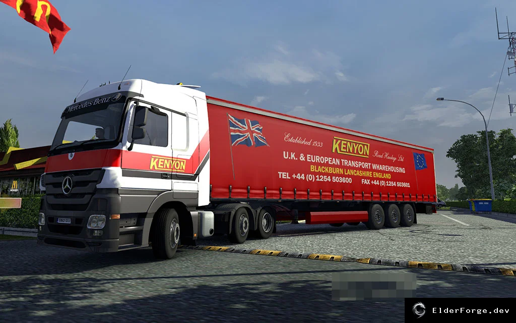 Обложка мода: Скин Kenyon Road Haulage Ltd для Mercedes в Euro Truck Simulator 2