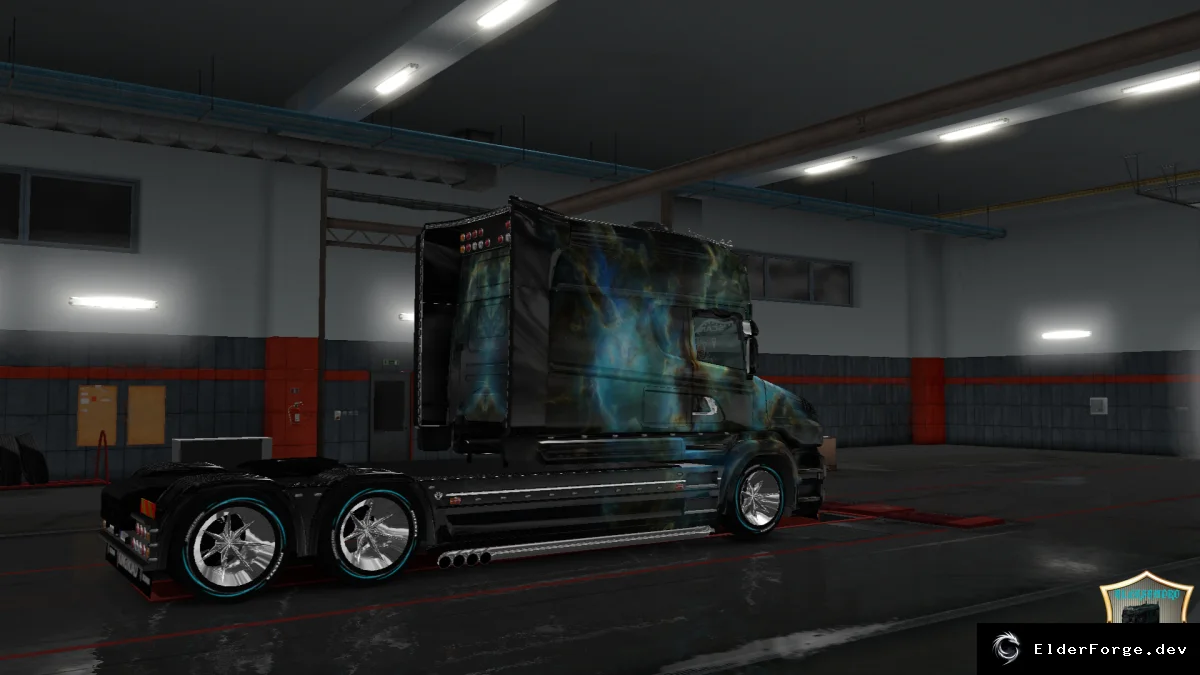Обложка мода: Скин «Kosmos v2» для Scania T Longline – Euro Truck Simulator 2