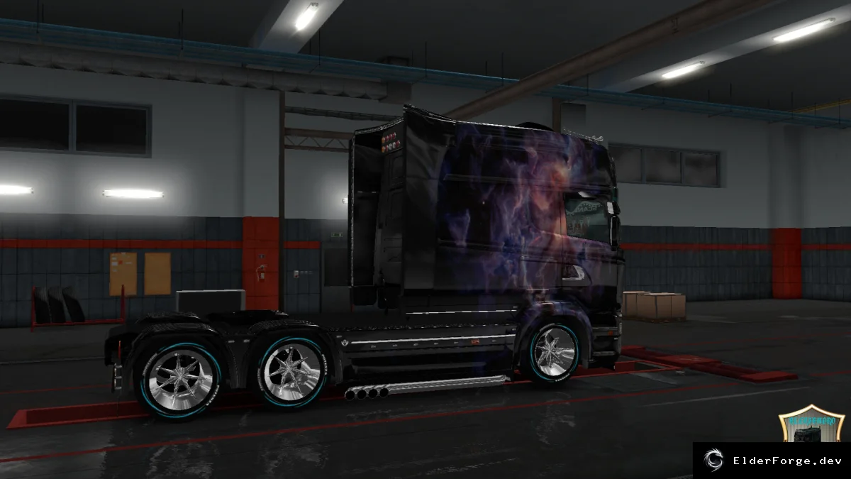 Обложка мода: Скин Kosmos v4 для Scania RS Longline – новый внешний вид в Euro Truck Simulator 2