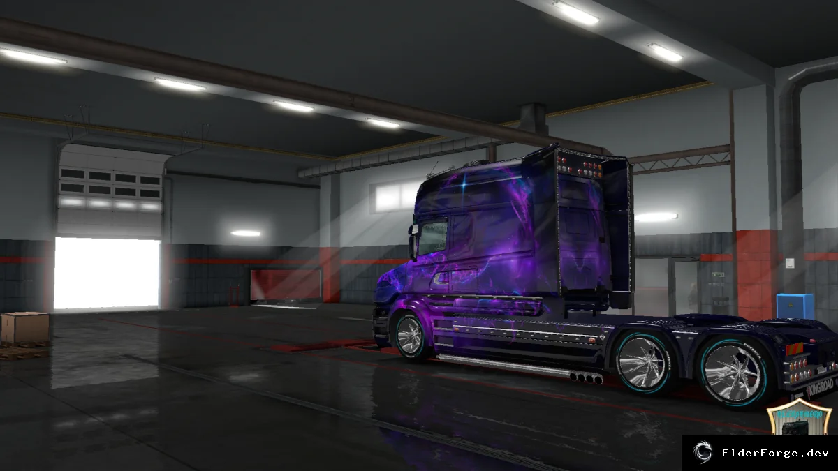 Обложка мода: Скин «Kosmos v5» для Scania T Longline – Euro Truck Simulator 2