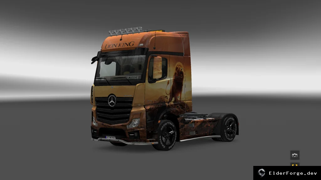Обложка мода: Скин Lion для Mercedes‑Benz Actros MPIV – новый внешний вид в ETS2