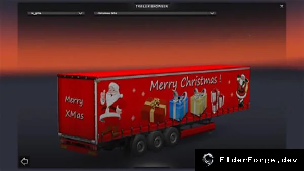 Обложка мода: Скин Merry Christmas для Euro Truck Simulator 2 – праздничный внешний вид