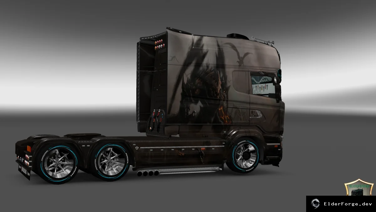 Обложка мода: Скин «Monstry» для Scania RS Longline – Euro Truck Simulator 2