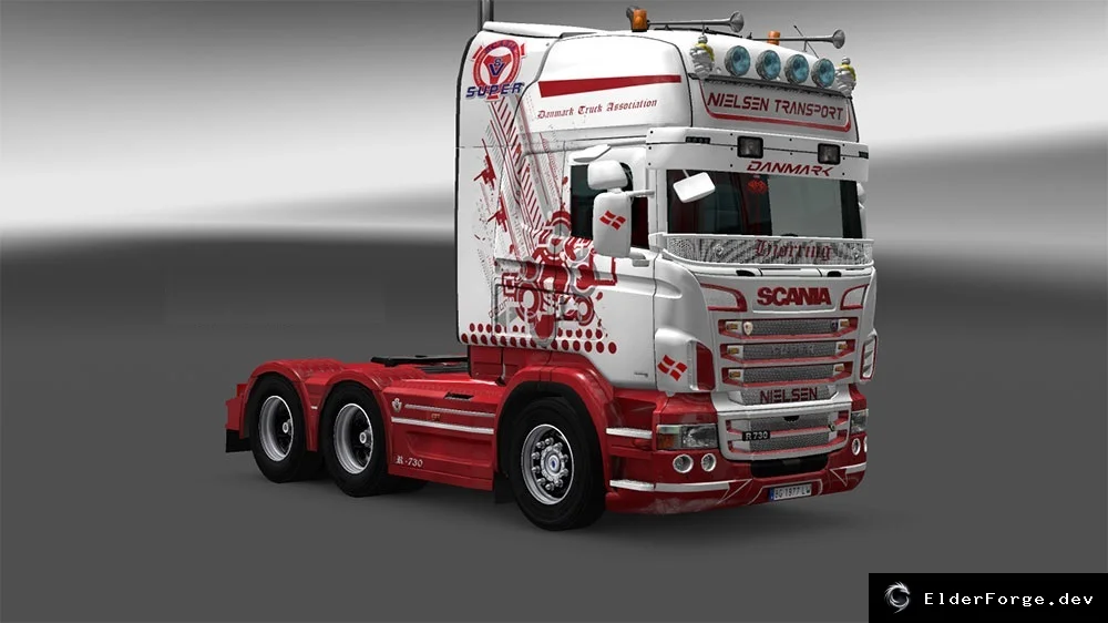 Обложка мода: Скин Nilsen Transport для Scania RJL – новый внешний вид в ETS2