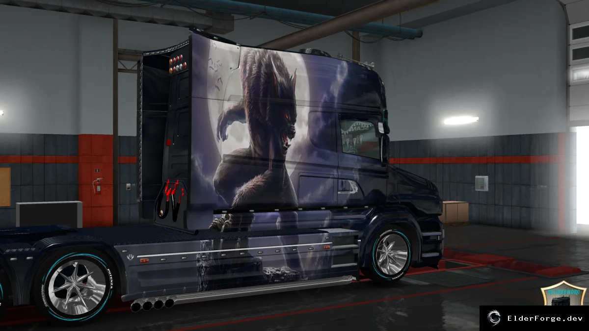 Обложка мода: Скин Oboroten v1 для Scania T Longline – Euro Truck Simulator 2