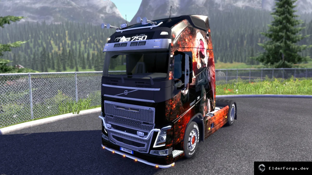 Обложка мода: Скин PayDay Volvo 2012 для Euro Truck Simulator 2 – стильный внешний вид