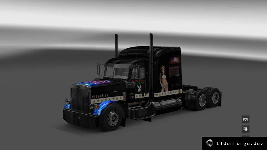 Обложка мода: Скин Play Dalnoboy v.2 для Peterbilt 389 и автономный прицеп в Euro Truck Simulator 2