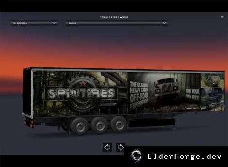 Обложка мода: Скин прицепа Spin Tires для Euro Truck Simulator 2 (ETS2)