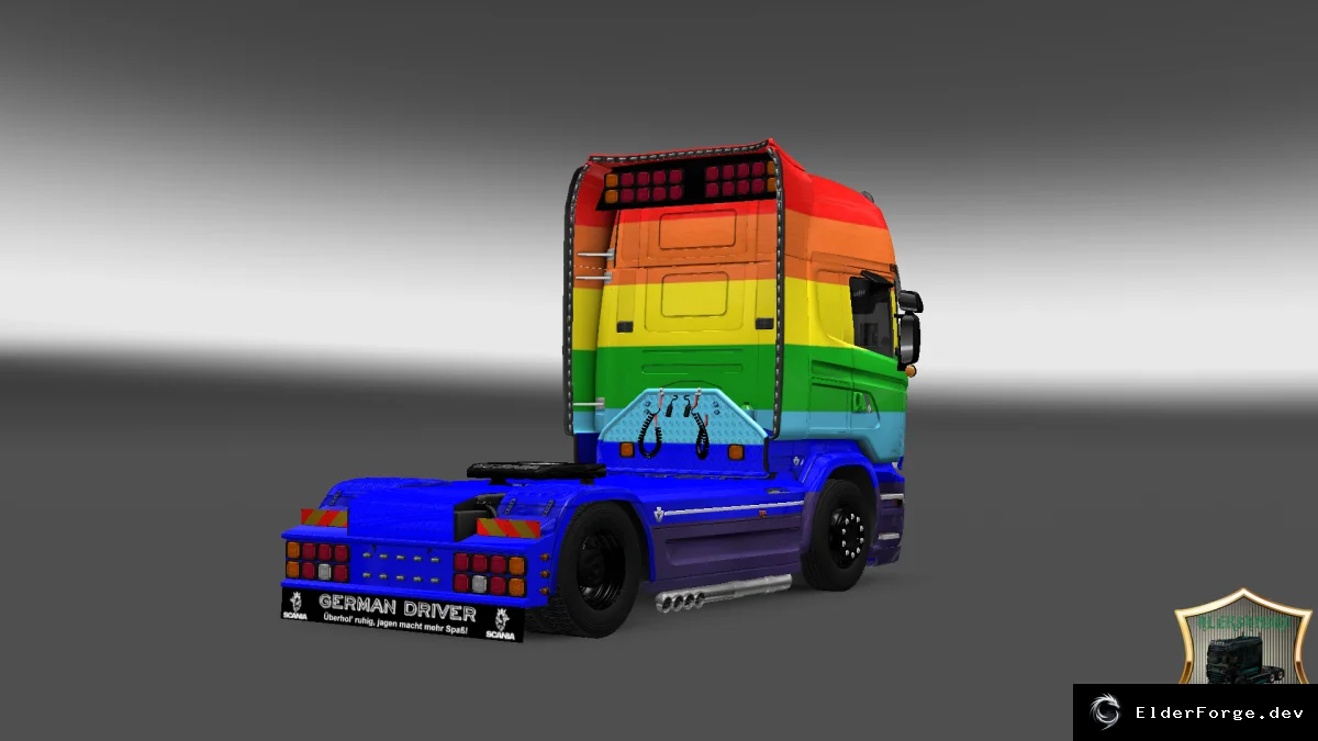Обложка мода: Скин Радуга для Scania Streamline – Euro Truck Simulator 2