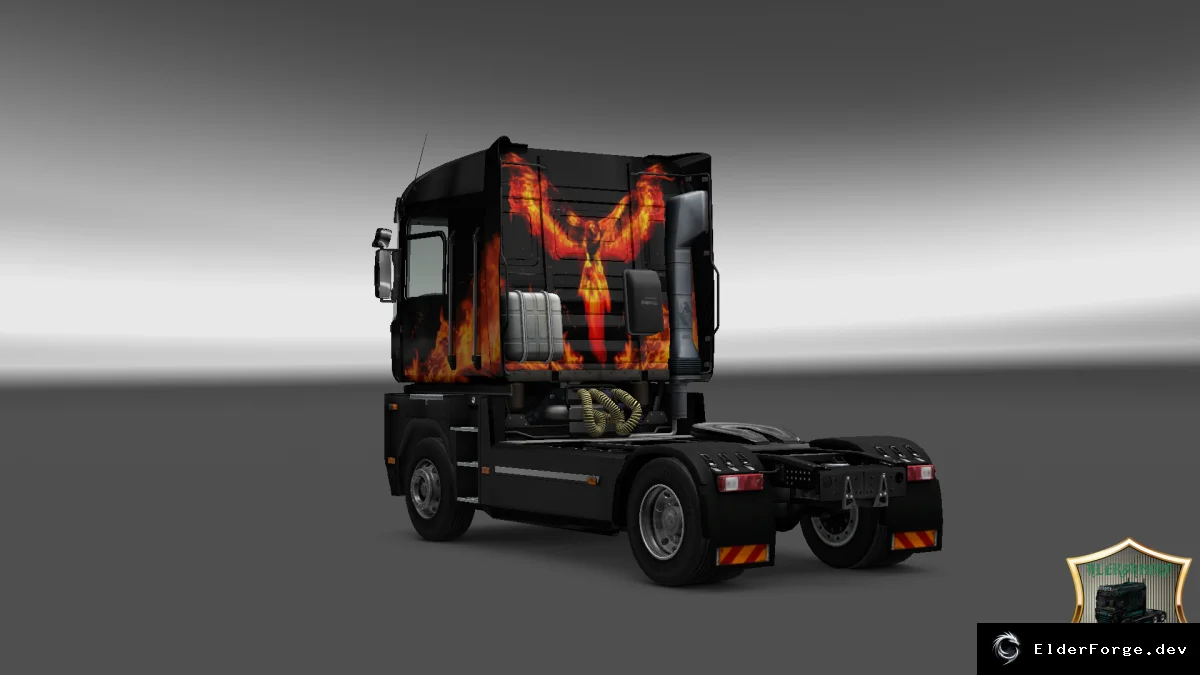 Обложка мода: Скин Renault Magnum Phenix для Euro Truck Simulator 2 – яркий дизайн