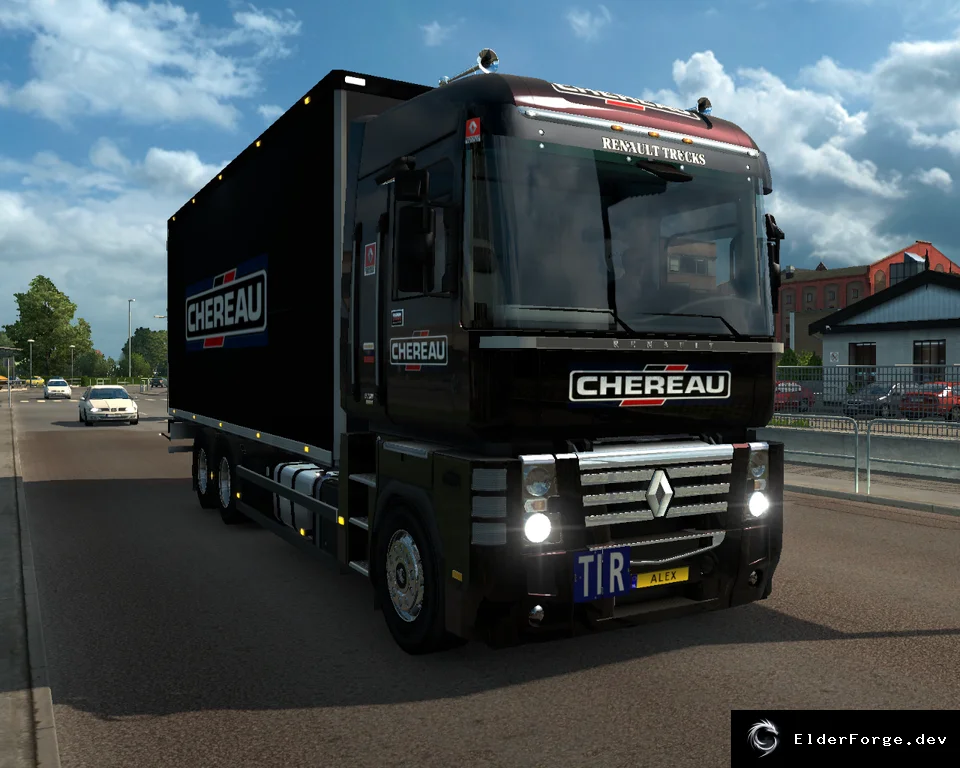 Обложка мода: Скин Renault Magnum в металлик + новая будка Kung для Euro Truck Simulator 2