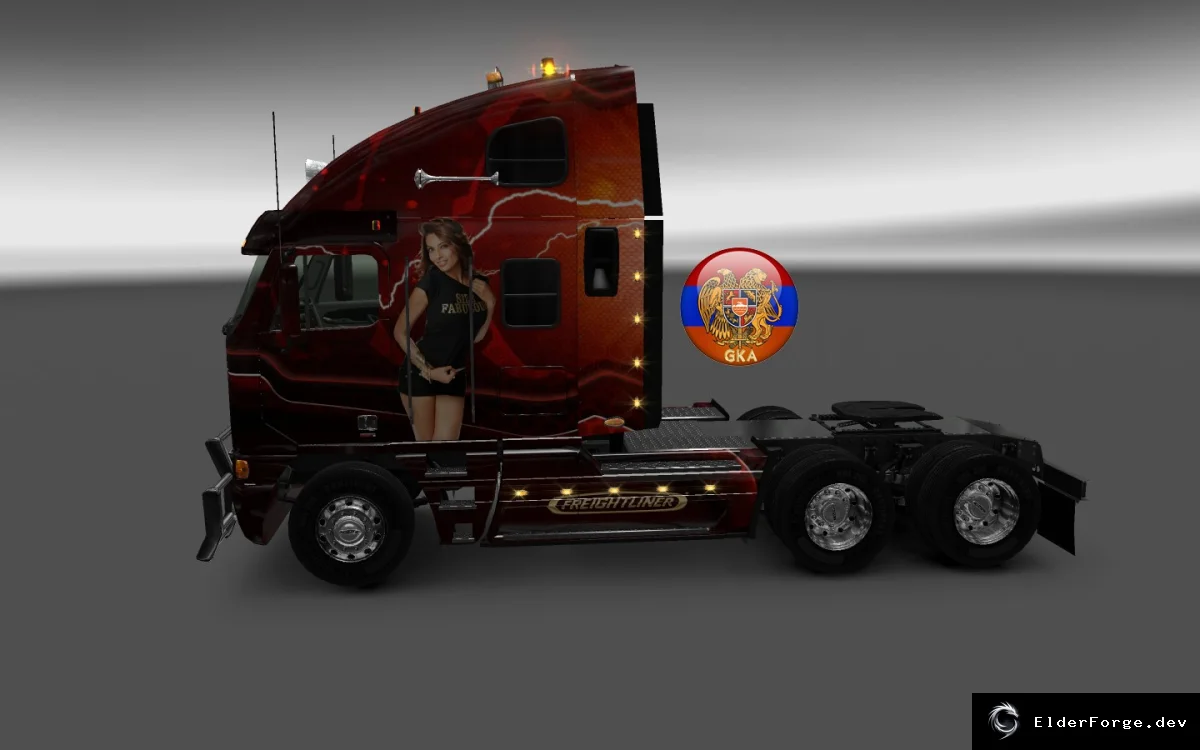Обложка мода: Скин Run Smart для Freightliner Argosy – ETS2